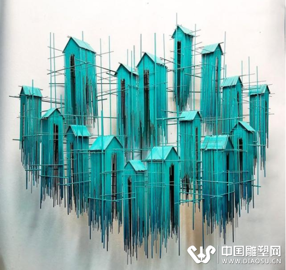 巴塞羅那藝術家大衛(wèi)莫雷諾用鋼絲創(chuàng)作的令人驚嘆的雕塑