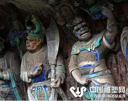 古代雕塑大師的鬼斧神工，大足石刻，雄偉的雕塑！